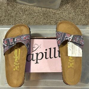 Birkenstock Papillio Paisley Madrid Sandals - Blue and Red